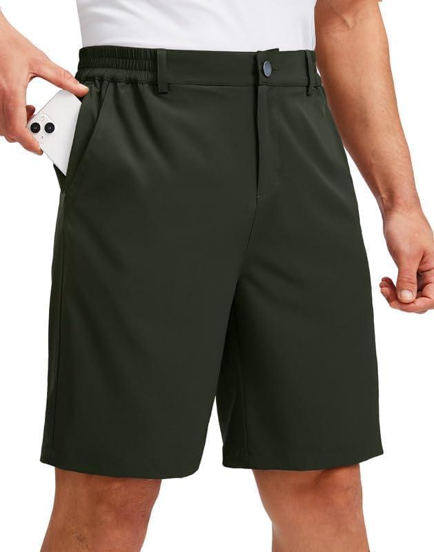 imageG Gradual Mens Golf Shorts with 5 Pockets 9 Light Weight Stretch Quick Dry Casual Dress Work Shorts for MenOlive