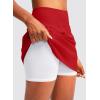 G Gradual Golf Skorts Skirts for Women with 5 Pockets Women’s High Waisted Lightweight Athletic Skirt for Tennis Running (Red, Large)