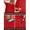 G Gradual Golf Skorts Skirts for Women with 5 Pockets Women’s High Waisted Lightweight Athletic Skirt for Tennis Running (Red, Large)