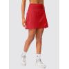 G Gradual Golf Skorts Skirts for Women with 5 Pockets Women’s High Waisted Lightweight Athletic Skirt for Tennis Running (Red, Large)