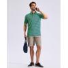 G Gradual Mens Golf Shirt Dry Fit Moisture Wicking Perfomance Short Sleeve Striped Polo Shirts for Men Dressy Casual(Green Stripe)