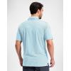G Gradual Mens Golf Shirt Dry Fit Moisture Wicking Perfomance Short Sleeve Striped Polo Shirts for Men Dressy Casual(Light Blue Stripe)