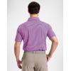 G Gradual Mens Golf Shirt Dry Fit Moisture Wicking Perfomance Short Sleeve Striped Polo Shirts for Men Dressy Casual(Pink Purple Stripe)