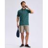 G Gradual Mens Golf Shirt Dry Fit Moisture Wicking Perfomance Short Sleeve Striped Polo Shirts for Men Dressy Casual(Turquoise Stripe)