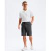 G Gradual Men’s Golf Shorts 11″ Long with 4 Pockets Lightweight Knee Length Elastic Waist Quick Dry Casual Dress Work Shorts(Black)