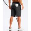 G Gradual Men’s Golf Shorts 11″ Long with 4 Pockets Lightweight Knee Length Elastic Waist Quick Dry Casual Dress Work Shorts(Black)
