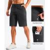 G Gradual Men’s Golf Shorts 11″ Long with 4 Pockets Lightweight Knee Length Elastic Waist Quick Dry Casual Dress Work Shorts(Black)