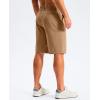 G Gradual Men’s Golf Shorts 11″ Long with 4 Pockets Lightweight Knee Length Elastic Waist Quick Dry Casual Dress Work Shorts(Dark Khaki)