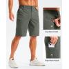 G Gradual Men’s Golf Shorts 11″ Long with 4 Pockets Lightweight Knee Length Elastic Waist Quick Dry Casual Dress Work Shorts(Grey Sage)
