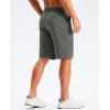 G Gradual Men’s Golf Shorts 11″ Long with 4 Pockets Lightweight Knee Length Elastic Waist Quick Dry Casual Dress Work Shorts(Grey Sage)