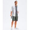 G Gradual Men’s Golf Shorts 11″ Long with 4 Pockets Lightweight Knee Length Elastic Waist Quick Dry Casual Dress Work Shorts(Grey Sage)