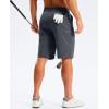 G Gradual Men’s Golf Shorts 11″ Long with 4 Pockets Lightweight Knee Length Elastic Waist Quick Dry Casual Dress Work Shorts(Iron Grey)
