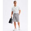 G Gradual Men’s Golf Shorts 11″ Long with 4 Pockets Lightweight Knee Length Elastic Waist Quick Dry Casual Dress Work Shorts(Light Grey)