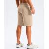 G Gradual Men’s Golf Shorts 11″ Long with 4 Pockets Lightweight Knee Length Elastic Waist Quick Dry Casual Dress Work Shorts(Light Khaki)