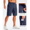 G Gradual Men’s Golf Shorts 11″ Long with 4 Pockets Lightweight Knee Length Elastic Waist Quick Dry Casual Dress Work Shorts(Navy)