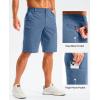 G Gradual Men’s Golf Shorts 11″ Long with 4 Pockets Lightweight Knee Length Elastic Waist Quick Dry Casual Dress Work Shorts(Slate Blue)