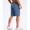G Gradual Men’s Golf Shorts 11″ Long with 4 Pockets Lightweight Knee Length Elastic Waist Quick Dry Casual Dress Work Shorts(Slate Blue)