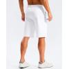 G Gradual Men’s Golf Shorts 11″ Long with 4 Pockets Lightweight Knee Length Elastic Waist Quick Dry Casual Dress Work Shorts(White)