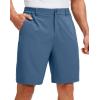 G Gradual Men’s Golf Shorts with 5 Pockets 9″ Light Weight Stretch Quick Dry Casual Dress Work Shorts for Men(Blue)