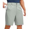 G Gradual Men’s Golf Shorts with 5 Pockets 9″ Light Weight Stretch Quick Dry Casual Dress Work Shorts for Men(Bright Grey)