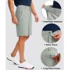 G Gradual Men’s Golf Shorts with 5 Pockets 9″ Light Weight Stretch Quick Dry Casual Dress Work Shorts for Men(Bright Grey)