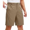 G Gradual Men’s Golf Shorts with 5 Pockets 9″ Light Weight Stretch Quick Dry Casual Dress Work Shorts for Men(Dark Khaki)
