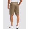 G Gradual Men’s Golf Shorts with 5 Pockets 9″ Light Weight Stretch Quick Dry Casual Dress Work Shorts for Men(Dark Khaki)