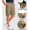 G Gradual Men’s Golf Shorts with 5 Pockets 9″ Light Weight Stretch Quick Dry Casual Dress Work Shorts for Men(Dusty Khaki)