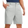 G Gradual Men’s Golf Shorts with 5 Pockets 9″ Light Weight Stretch Quick Dry Casual Dress Work Shorts for Men(Glacier Grey)