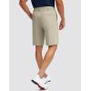 G Gradual Men’s Golf Shorts with 5 Pockets 9″ Light Weight Stretch Quick Dry Casual Dress Work Shorts for Men(Light Khaki)