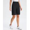 G Gradual Women’s Golf Shorts with Pockets 9” Knee Length Stretch Quick Dry Bermuda Long Shorts for Women Casual Work(Black)