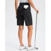 G Gradual Women’s Golf Shorts with Pockets 9” Knee Length Stretch Quick Dry Bermuda Long Shorts for Women Casual Work(Black)