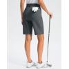 G Gradual Women’s Golf Shorts with Pockets 9” Knee Length Stretch Quick Dry Bermuda Long Shorts for Women Casual Work(Dark Grey)