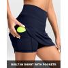 G Gradual Women’s Tennis Skirt High Waisted Golf Skirts Athletic Skorts for Woman Workout Pickleball with Shorts Pockets(C-navy)