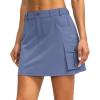 G Gradual Women’s Skort 5 Pockets Cargo Skirt Golf Skirts Skorts for Women Casual Summer Hiking, Stone Blue, XX-Large