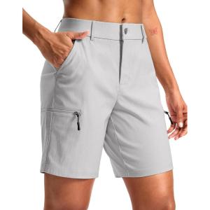 G Gradual Women’s 7″ Hiking Cargo Shorts Quick Dry Lightweight Golf Outdoor Work Summer Travel Shorts with Pockets(Sleet)