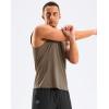 G Gradual Sleeveless Shirts for Men Workout Tank Tops Moisture Wicking Mens Muscle Shirt for Gym, Beach, Summer Casual(Brown)