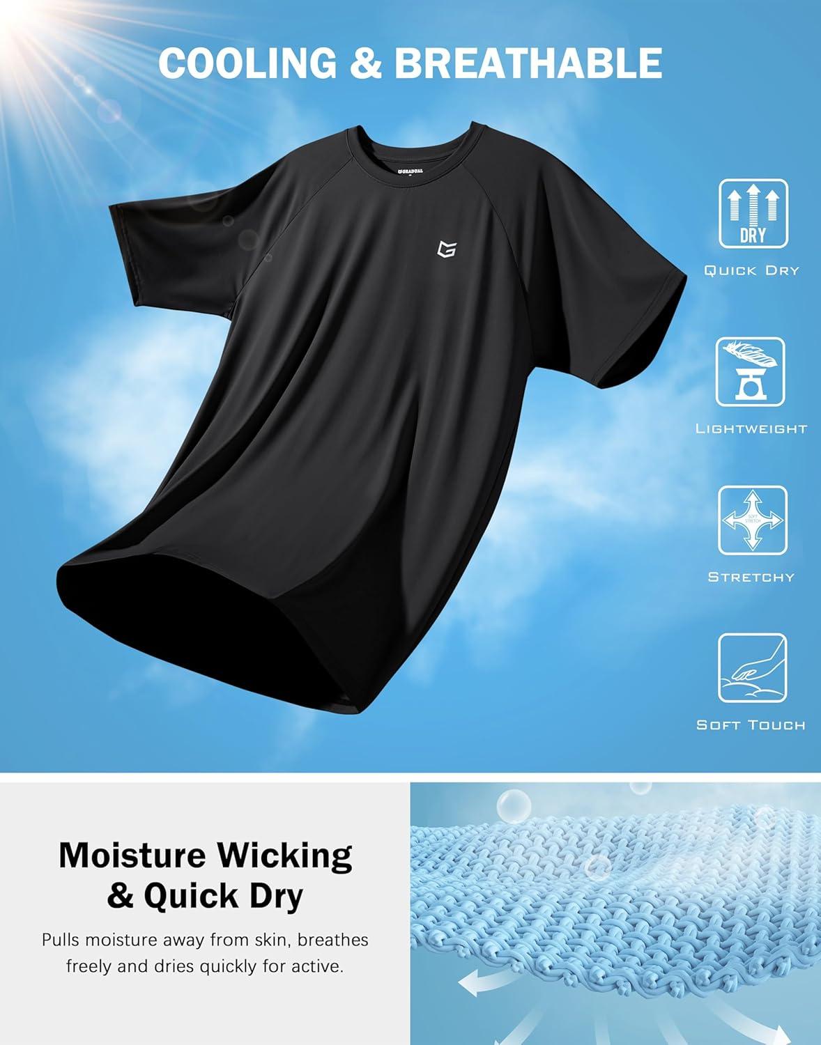 imageG Gradual Mens Athletic Workout TShirts Moisture Wicking Cooling Running Shirts Short Sleeve Performance Tee for Gym TennisBlack