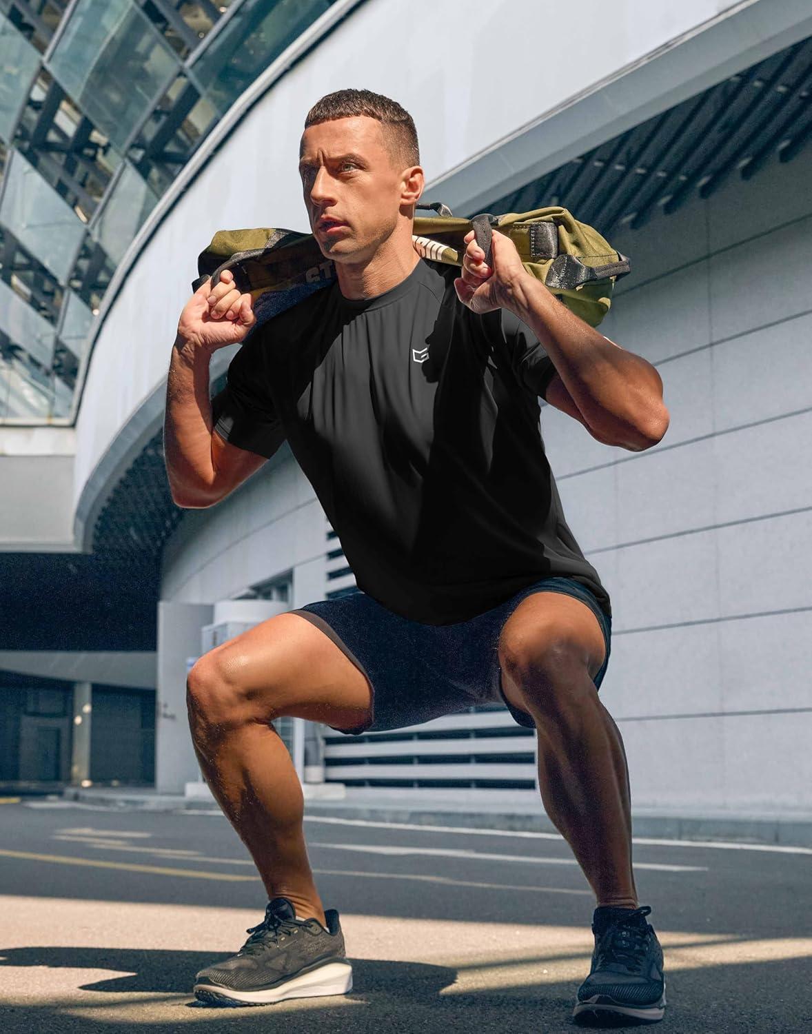 imageG Gradual Mens Athletic Workout TShirts Moisture Wicking Cooling Running Shirts Short Sleeve Performance Tee for Gym TennisBlack