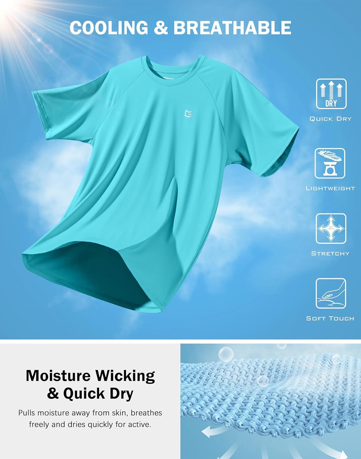imageG Gradual Mens Athletic Workout TShirts Moisture Wicking Cooling Running Shirts Short Sleeve Performance Tee for Gym TennisBlue