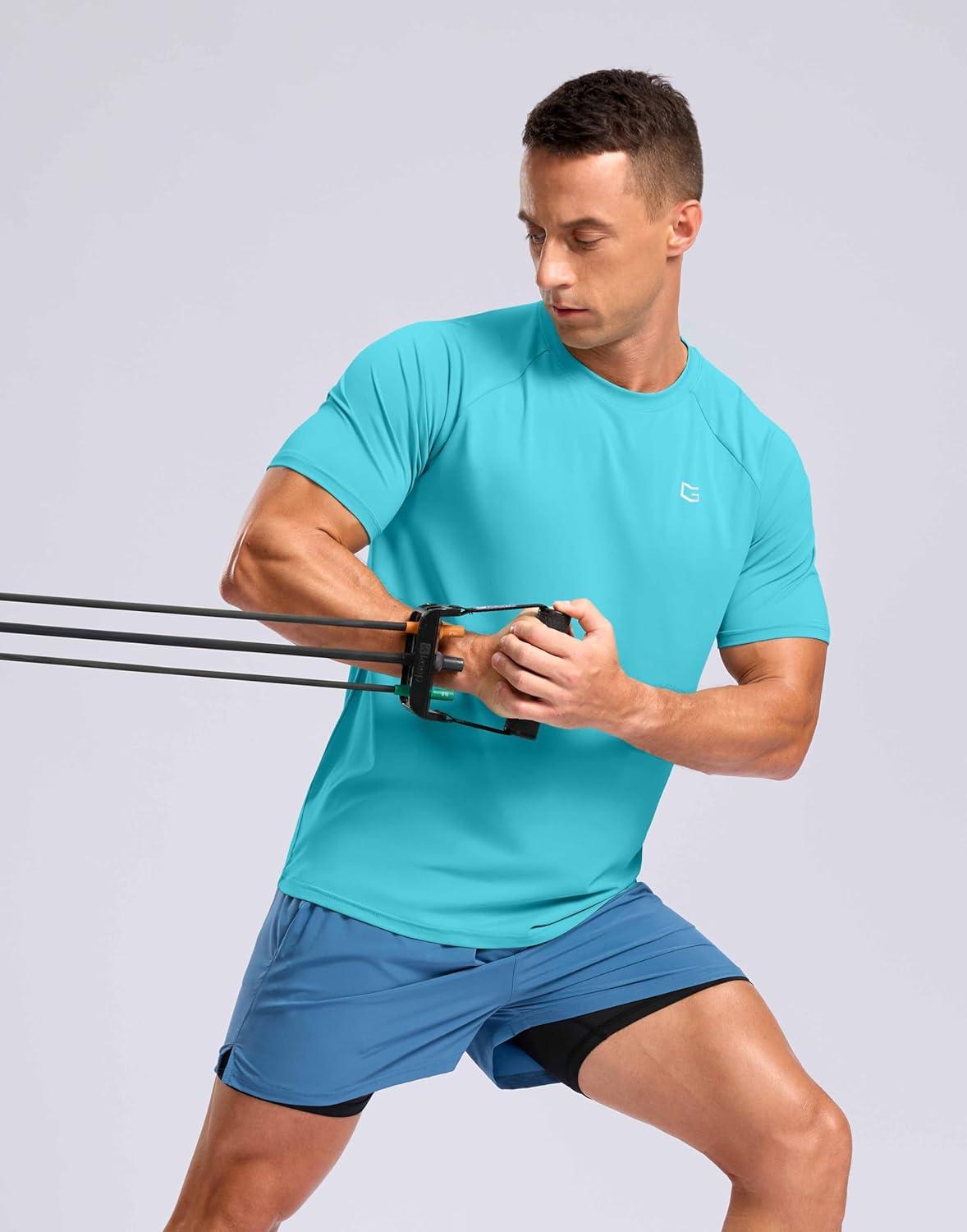 imageG Gradual Mens Athletic Workout TShirts Moisture Wicking Cooling Running Shirts Short Sleeve Performance Tee for Gym TennisBlue