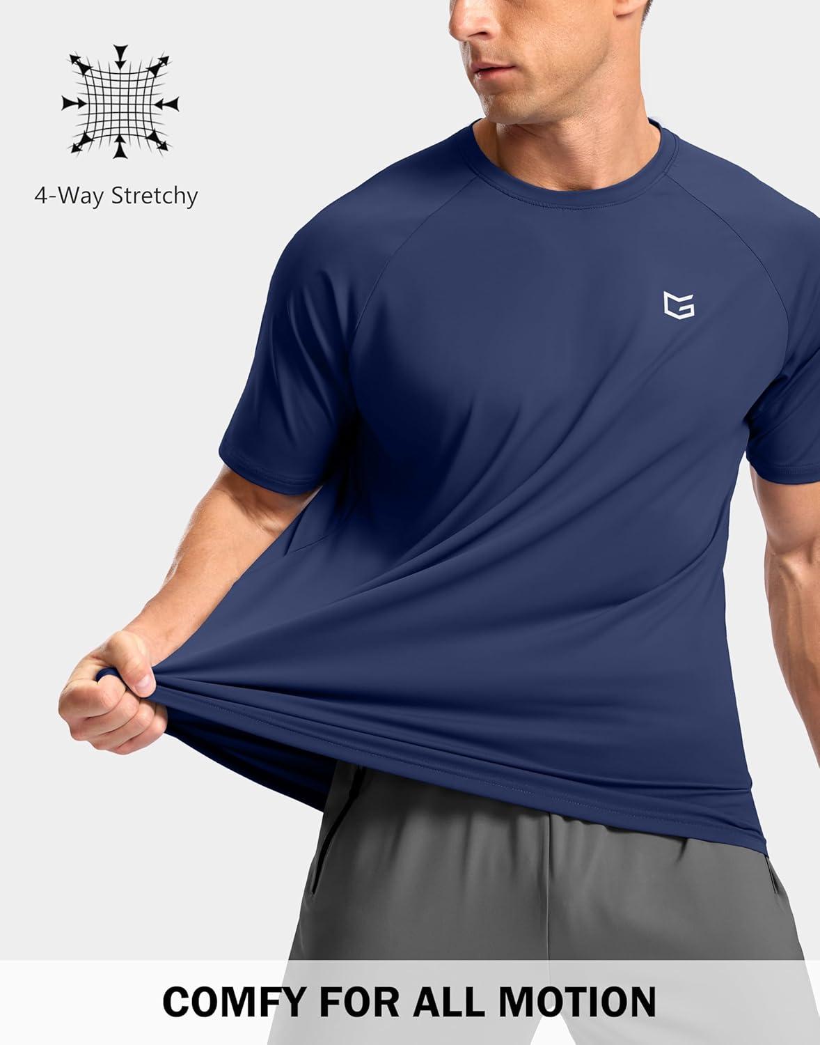 imageG Gradual Mens Athletic Workout TShirts Moisture Wicking Cooling Running Shirts Short Sleeve Performance Tee for Gym TennisDark Blue