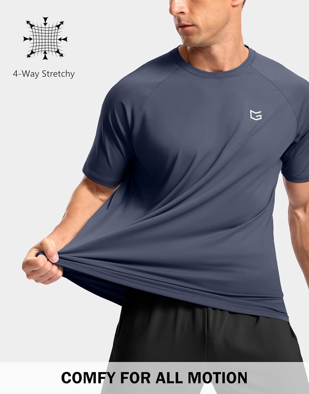 imageG Gradual Mens Athletic Workout TShirts Moisture Wicking Cooling Running Shirts Short Sleeve Performance Tee for Gym TennisDusty Blue
