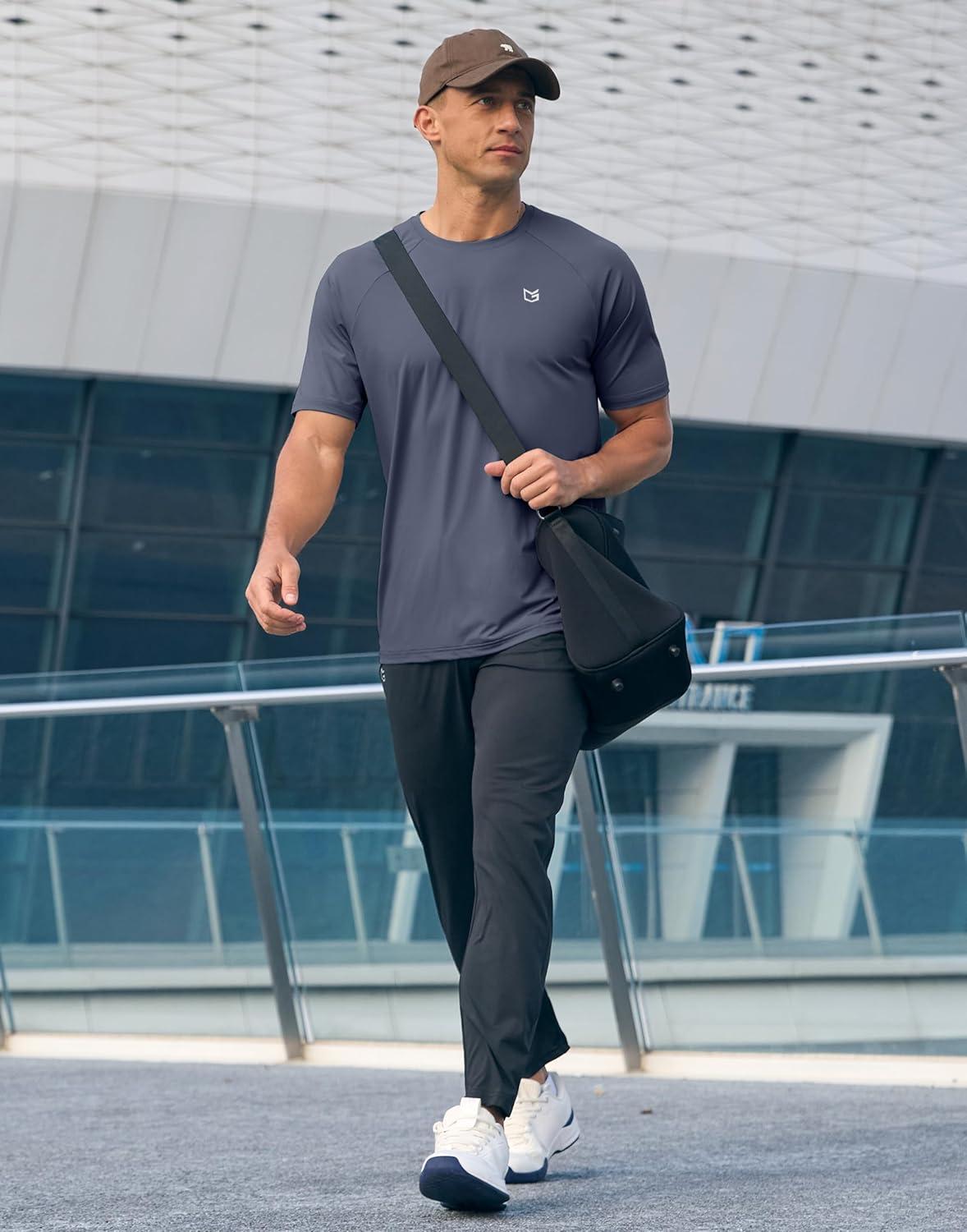 imageG Gradual Mens Athletic Workout TShirts Moisture Wicking Cooling Running Shirts Short Sleeve Performance Tee for Gym TennisDusty Blue