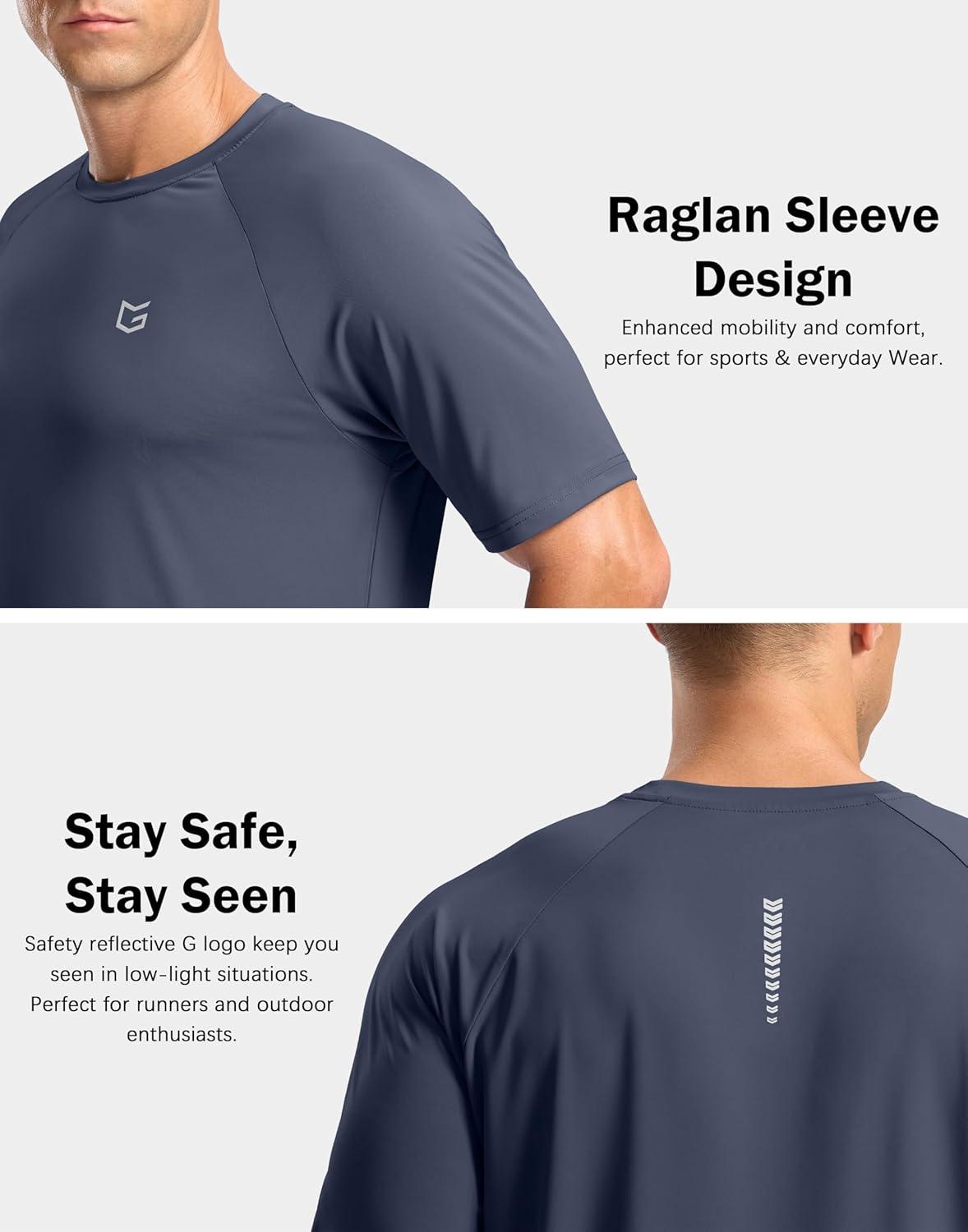 imageG Gradual Mens Athletic Workout TShirts Moisture Wicking Cooling Running Shirts Short Sleeve Performance Tee for Gym TennisDusty Blue