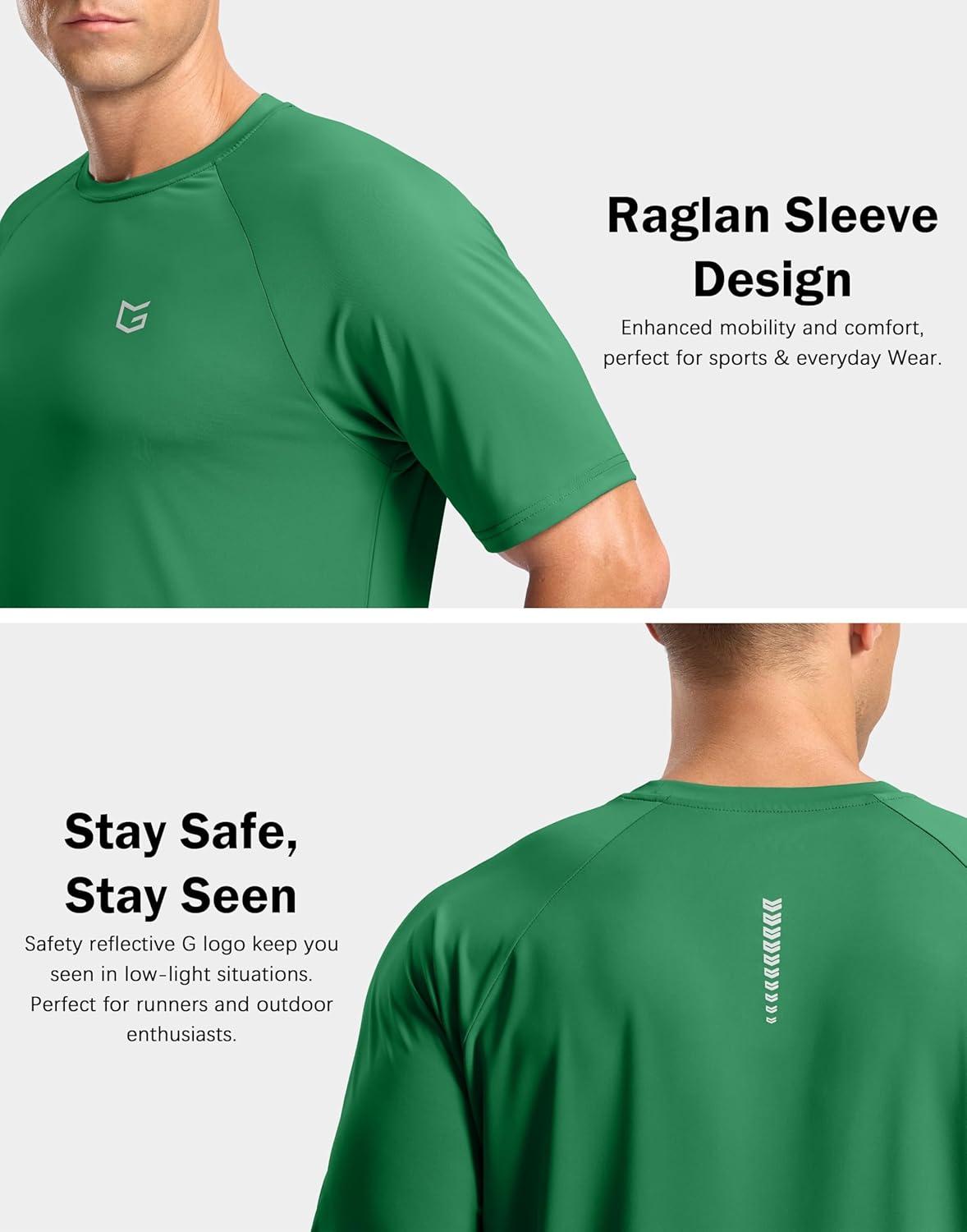 imageG Gradual Mens Athletic Workout TShirts Moisture Wicking Cooling Running Shirts Short Sleeve Performance Tee for Gym TennisGreen