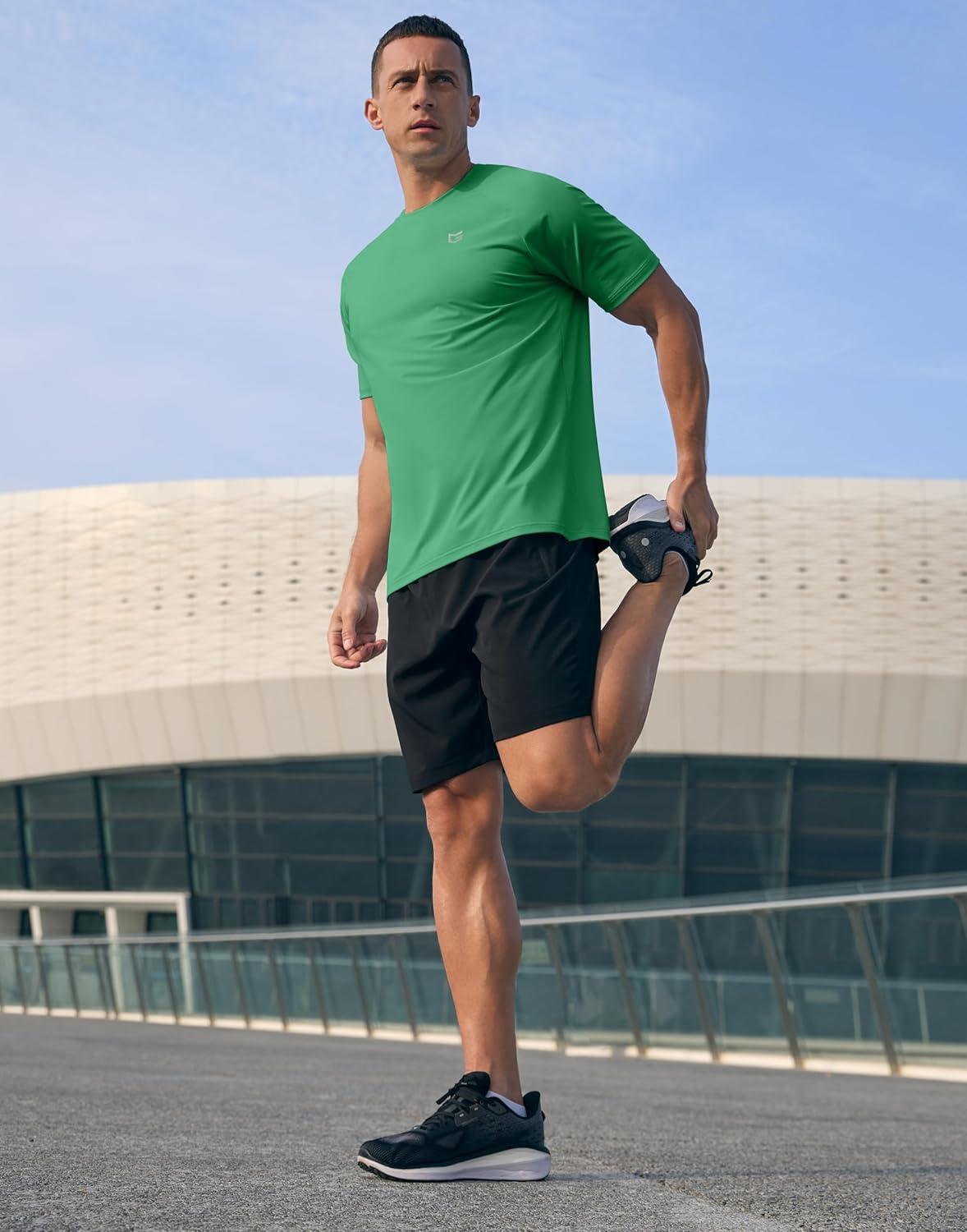imageG Gradual Mens Athletic Workout TShirts Moisture Wicking Cooling Running Shirts Short Sleeve Performance Tee for Gym TennisGreen