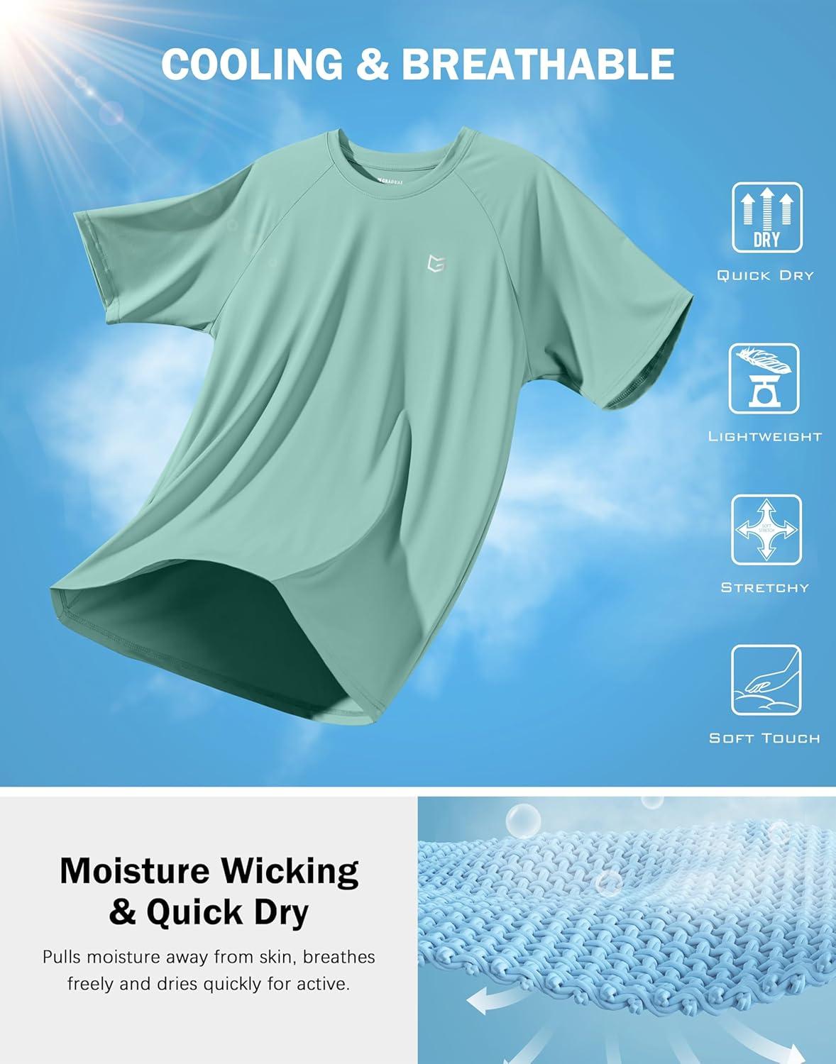 imageG Gradual Mens Athletic Workout TShirts Moisture Wicking Cooling Running Shirts Short Sleeve Performance Tee for Gym TennisJasmine Green