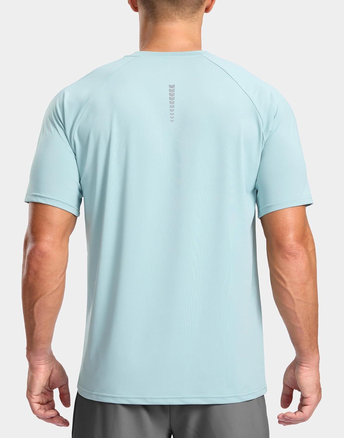 imageG Gradual Mens Athletic Workout TShirts Moisture Wicking Cooling Running Shirts Short Sleeve Performance Tee for Gym TennisLight Blue