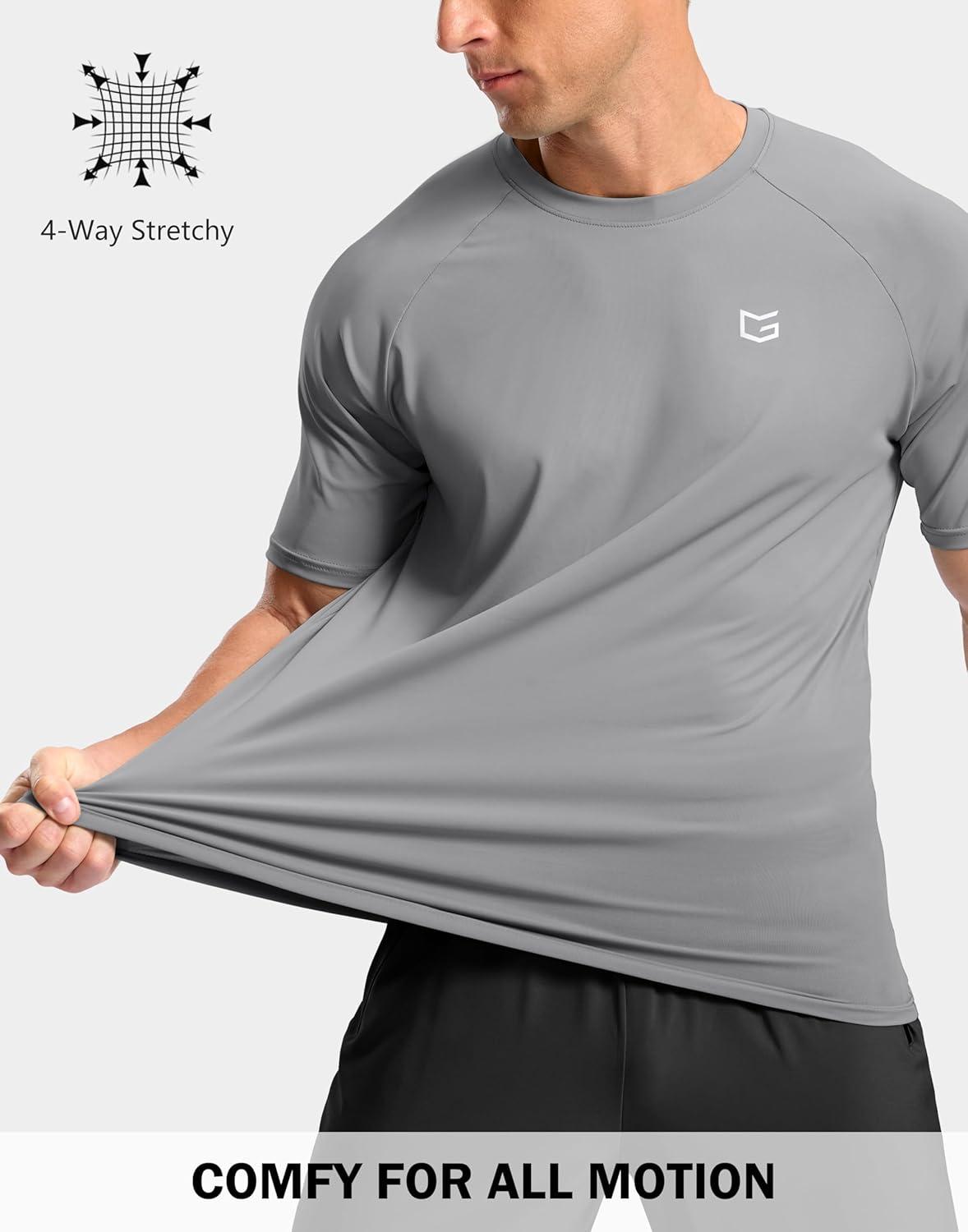 imageG Gradual Mens Athletic Workout TShirts Moisture Wicking Cooling Running Shirts Short Sleeve Performance Tee for Gym TennisLight Grey